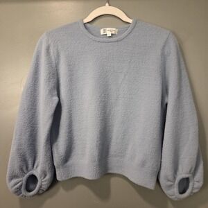 Michel Klein Paris Retro Style Soft Knit Balloon Sleeve Sweater, Women's Size 38